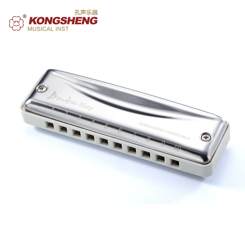 KONGSHENG harmonica 10 holes Diatonic mouth organ Key of C/D/E/F/G/A/Bb Musical Profession Instrument Blues harp for Beginner