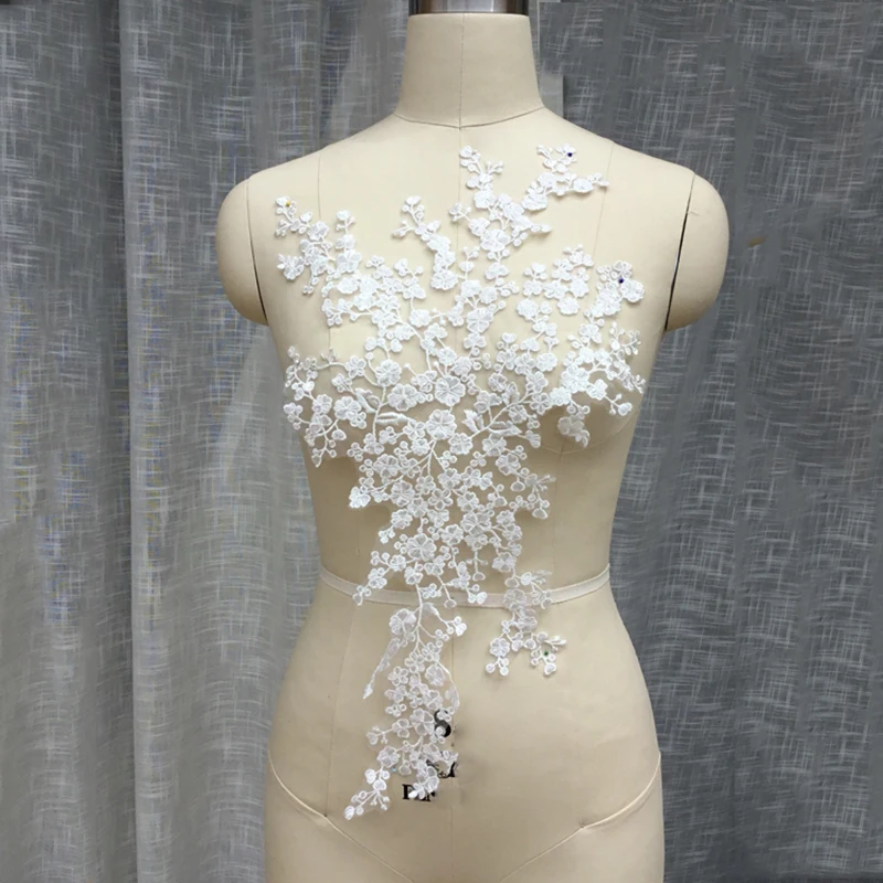 

10 шт. Изысканные кружевные аппликации для вышивки, высококачественные нашивки для свадебных платьев, детской одежды, пальто, аксессуары для рукоделия, кружевное украшение