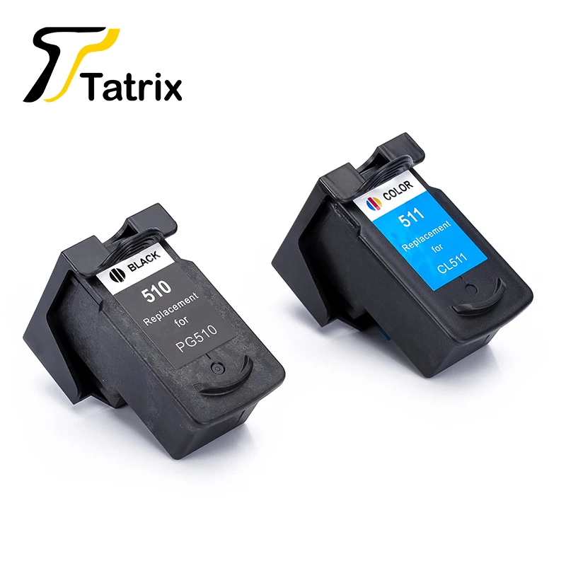 Tatrix PG 510 CL 511 PG510 CL511 PG-510 CL-511 Premium Color Remanufactured Inkjet Ink Cartridge for Canon PIXMA MP280 Printer