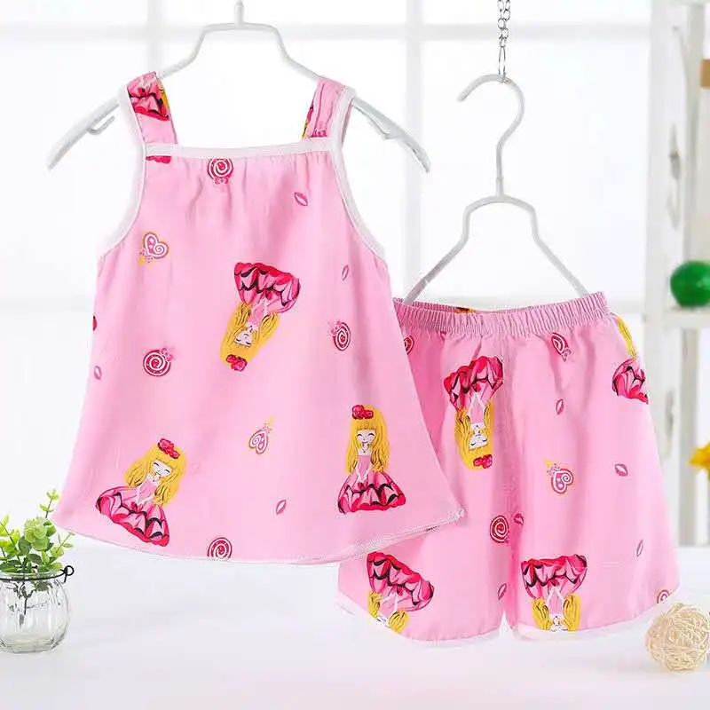 Summer Baby Girls Clothes Set Cotton Sleeveless + Shorts 2pcs Infant Girls Clothing Sunsuit Backless Outfit Toddler image 4