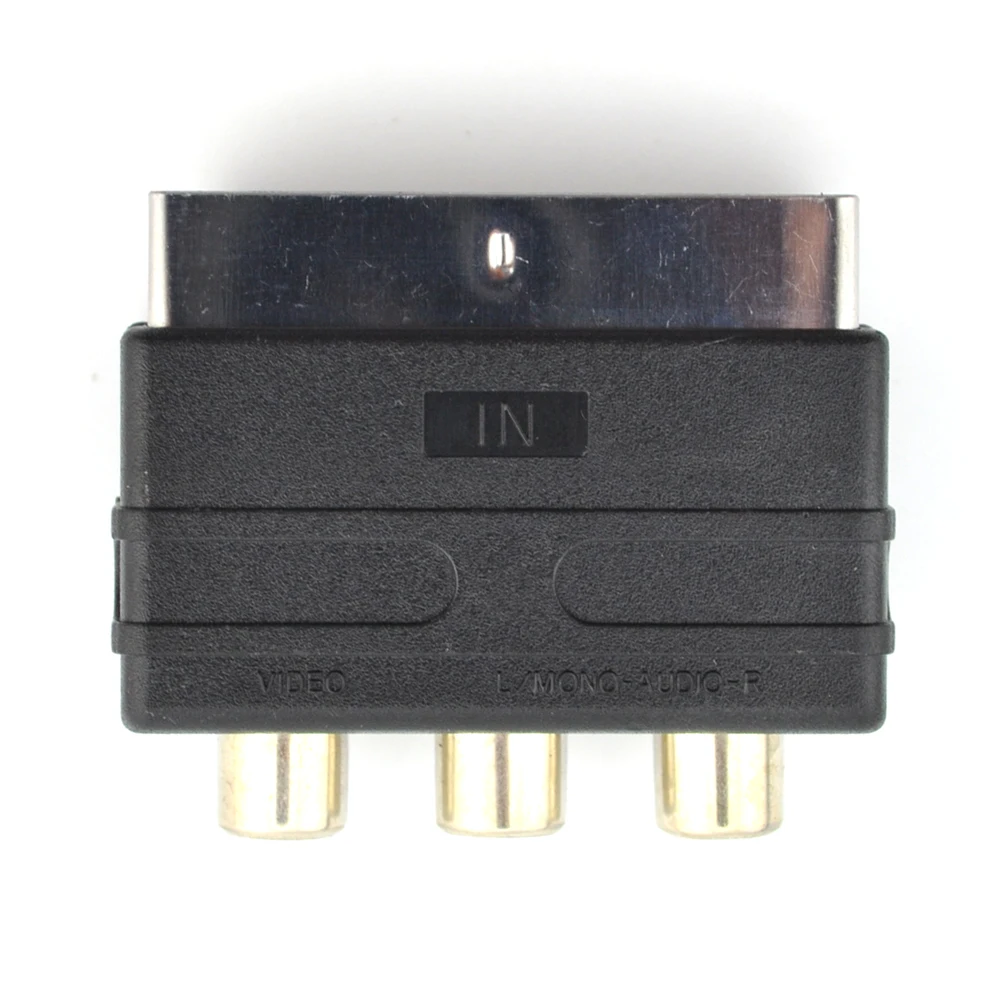 Spina maschio scart di alta qualità a 3RCA Phono femmina AV TV Ingresso adattatore audio video per PS4 per WII DVD VCR