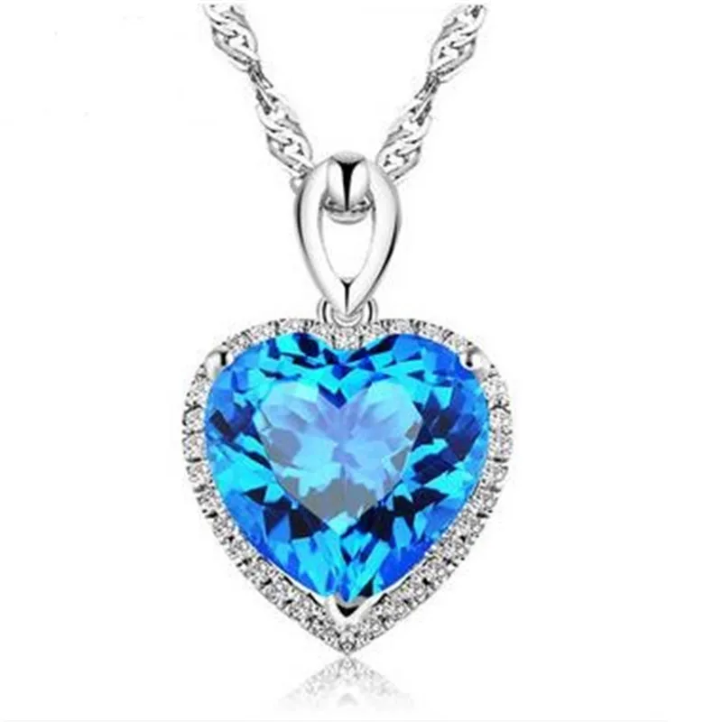 Heart Created Ruby Vintage Pendants S925 Sterling Necklace Fine Jewelry Bridal Wedding Engagement Bijouterie No Chain