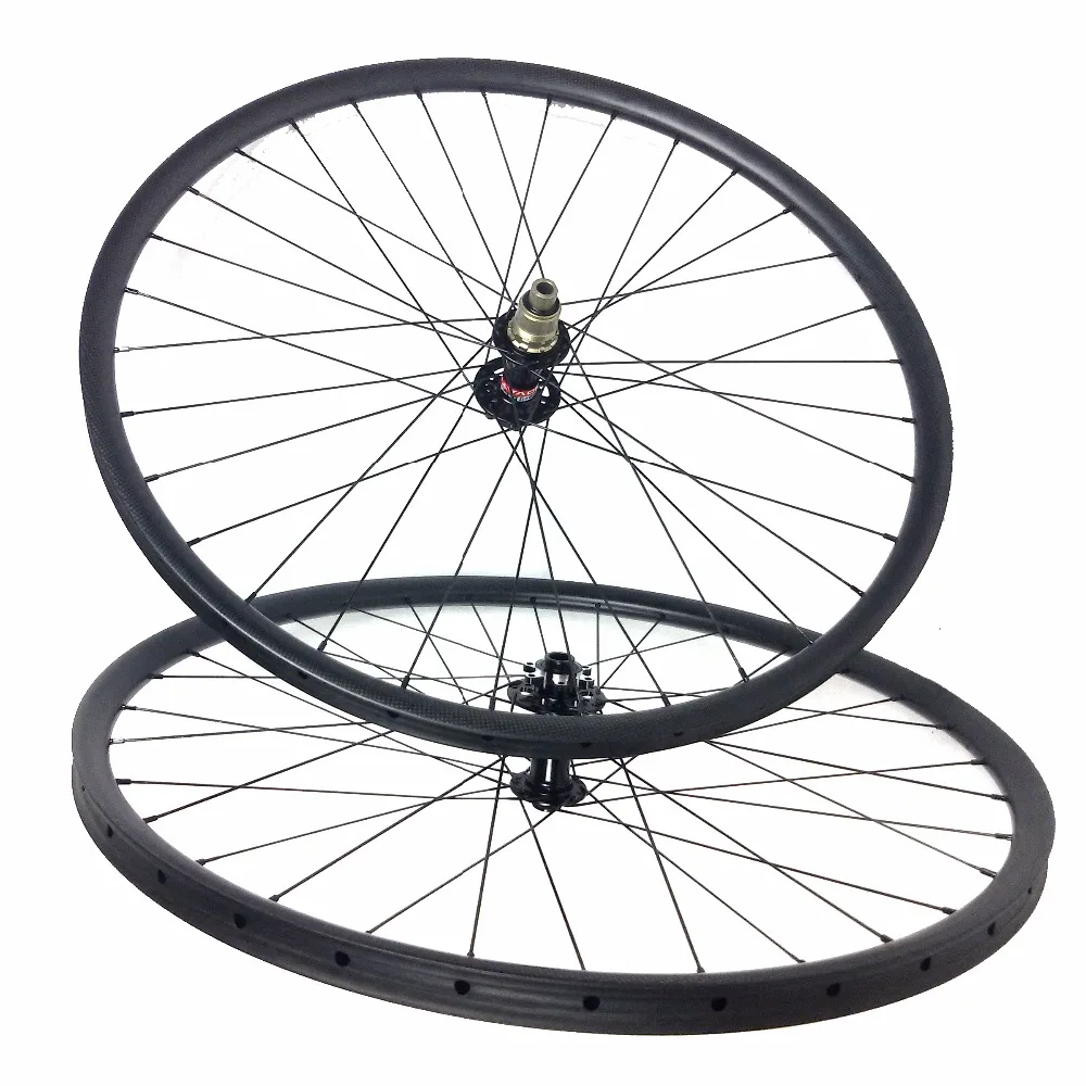 Ultra-Light Carbon Bicycle Wheels 29Inch/27er 27X23mm Tubular-Clincher Mountain Bike Wheelset Quick Release/Thru Axle XC Mtb Rim