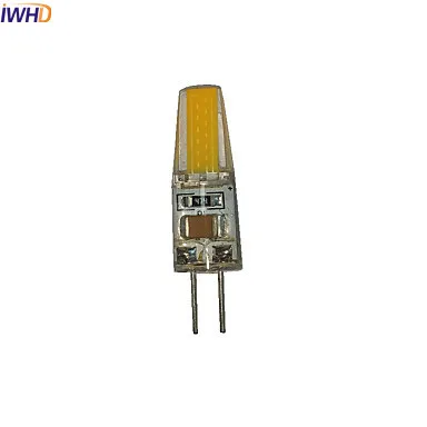 IWHD 2W COB G4 LED 12V Bulb 120LM Mini 220V LED G4 Bi-pin Lights Warm White/White Replace Halogen Chandeliers 10PCS