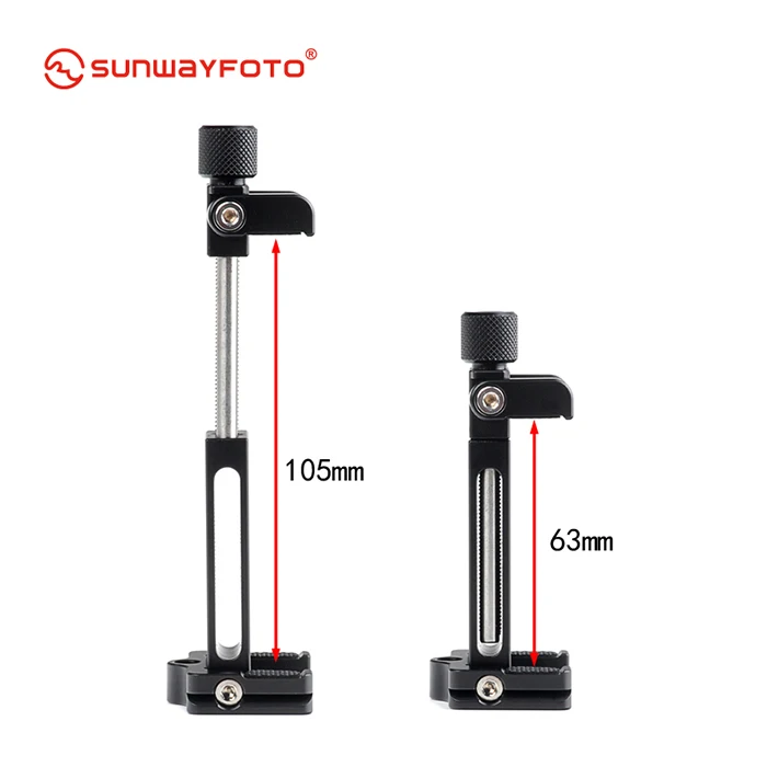 SUNWAYFOTO CPC-02 Acessórios para telemóveis Braçadeira e suporte para telemóvel de secretária Suporte de tripé profissional para telemóvel