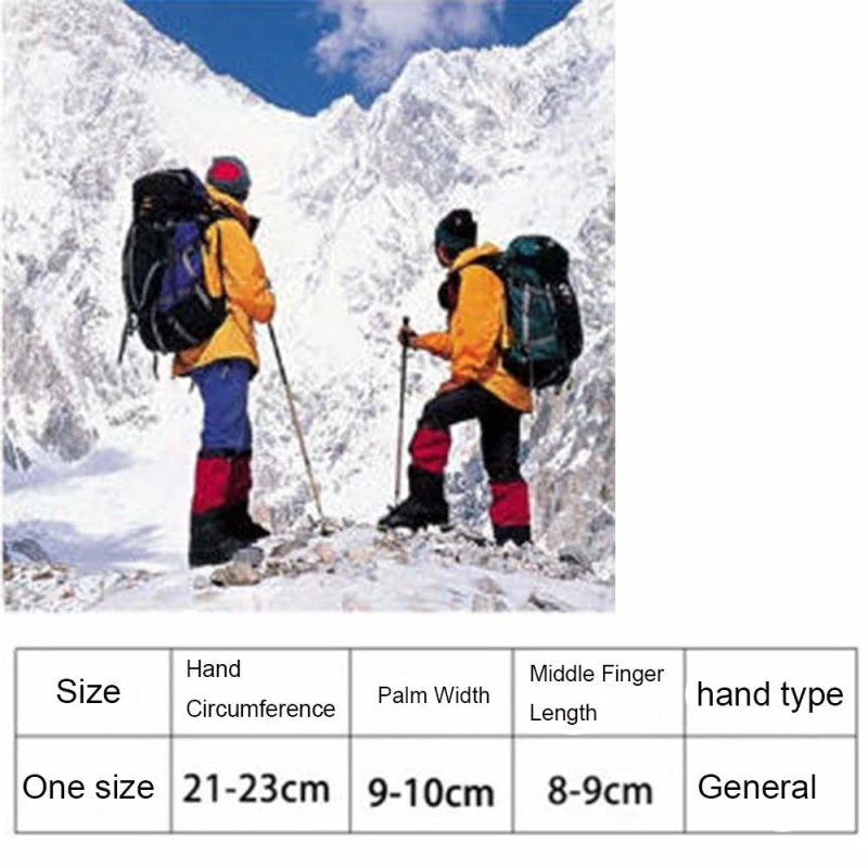 Winter Warm Ski Gloves with Pocket for Men Women Waterproof Windproof Outdoor Riding Motorcycling Hiking Trekking Gloves