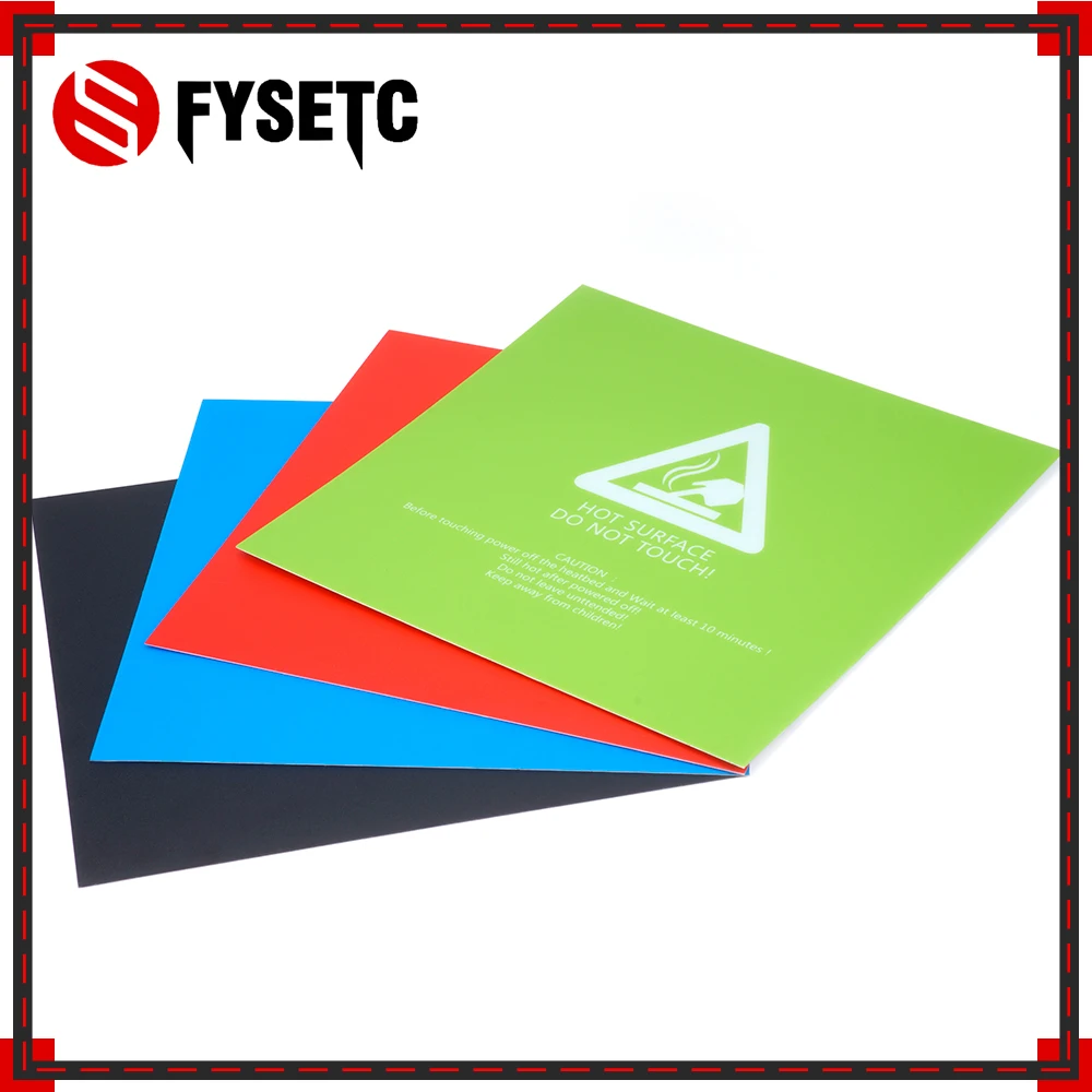 2pcs 220x220mm Black/Blue/Green/Red Heated Bed Paper Sticker For Wanhao Anet A8 A6 Ender 5 3D Printer Sticker Build Sheet Plate