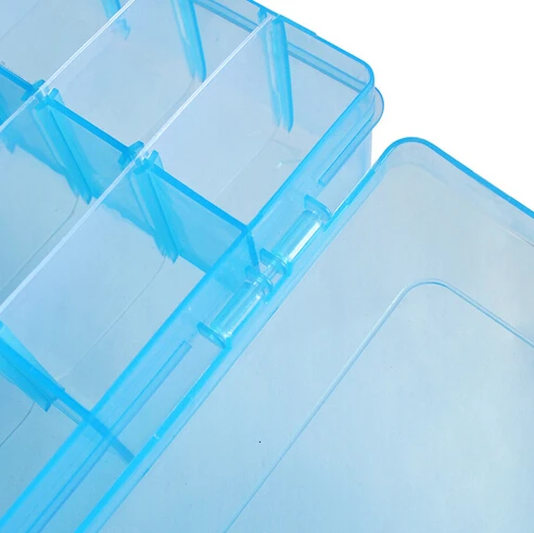 50pcs Transparent Practical Adjustable Plastic 36 Compartment Storage Box Case/ Earrings/ tool /Jewelry Display Organizer