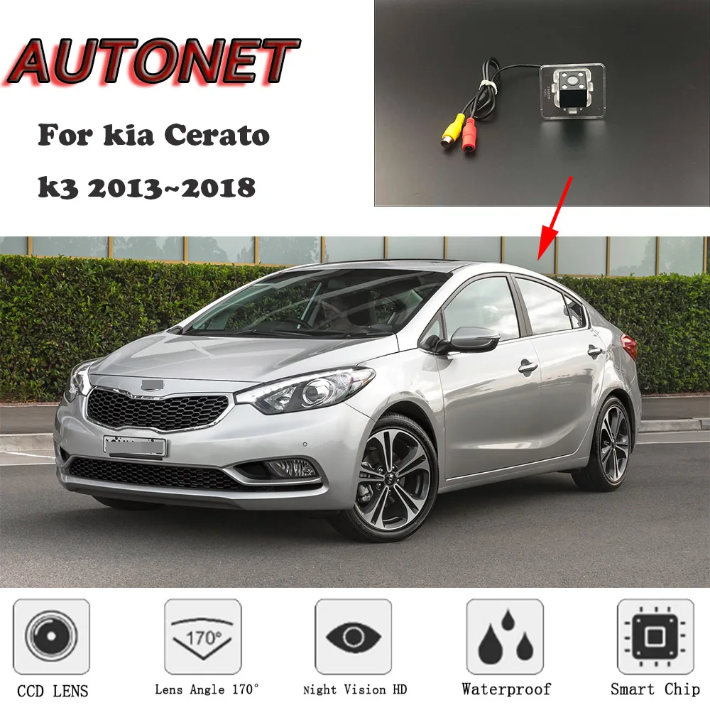 AUTONET HD Night Vision Backup widok z tyłu kamery dla kia Cerato k3 2013 ~ 2018 oryginalny otwór/licencji kamera na tablicę rejestracyjną