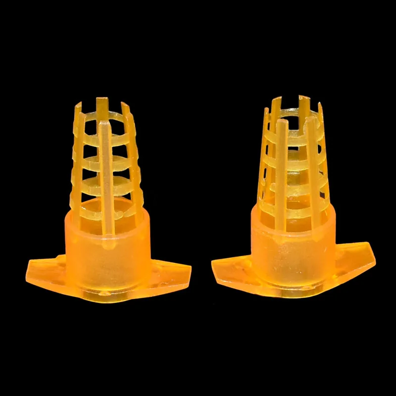 300 pcs Beekeeping Tools Cell Protector Cages Yellow Plastic Bee Queen Cage Protective Cover Beekeeping Equipment