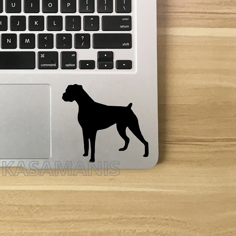 Personalized Dog Boxer Art Decal Car Window Decor , Custom Pet Dog Name Boxer Vinyl Sticker For Car Laptop Decoration