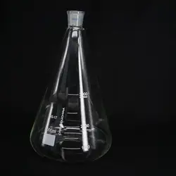 3000ml Quickfit 24/29 Glass Erlenmeyer Flask Conical Bottle Lab Chemistry Glassware Supplies