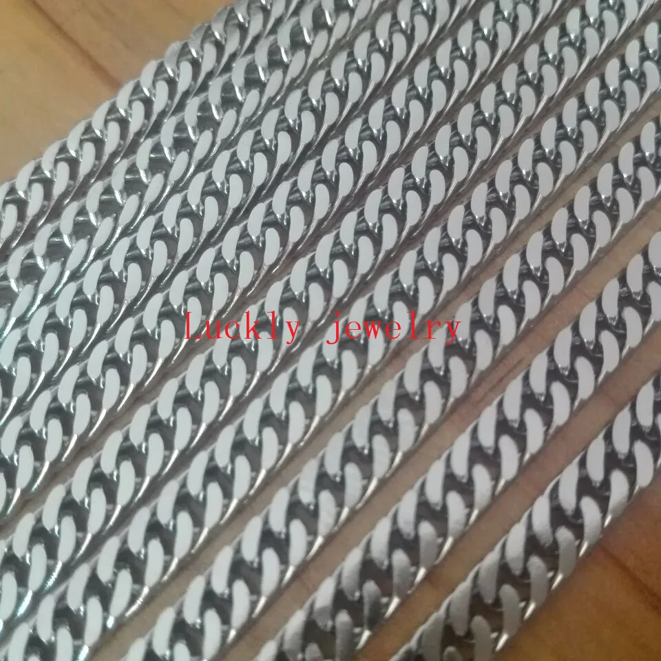 4.2mm Wide 3 Meters Lot Stainless Steel curb Double  Link Chain Jewelry Finding /Marking DIY