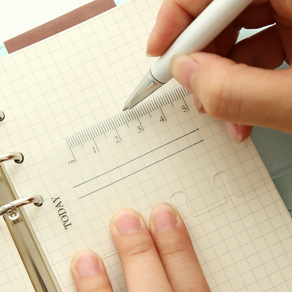 2pcs/lot A5/A6/A7 Size Page Marker Frosted Plastic Ruler Insert Refill Organiser