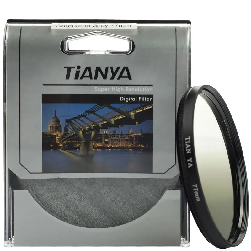 WTIANYA Bule Orange Grey Graduated Filter sets with filter pouch for Canon Nikon Sony Pentax 55mm Lens