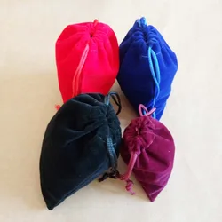 200pcs 7x9 10x12cm Velvet Bags Jewellery Pouches Gift Bags Wedding Drawstring Bag Woman Jewelry Display Gift Packaging Bag Diy