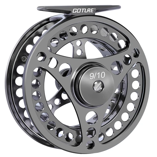 GOTURE フライリール　フライフィッシング　シルバー　CNCマシンカット Goture 3/4 5/6 7/8 9/10 WT ラージアーバーフライフィッシングリール