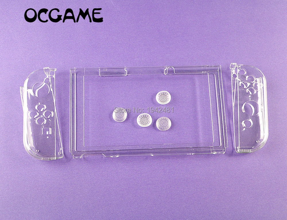 1ชุดHardคริสตัลป้องกันฝาครอบสำหรับNS NXคอนโซลSwitch + Thumbหมวกแพคเกจ