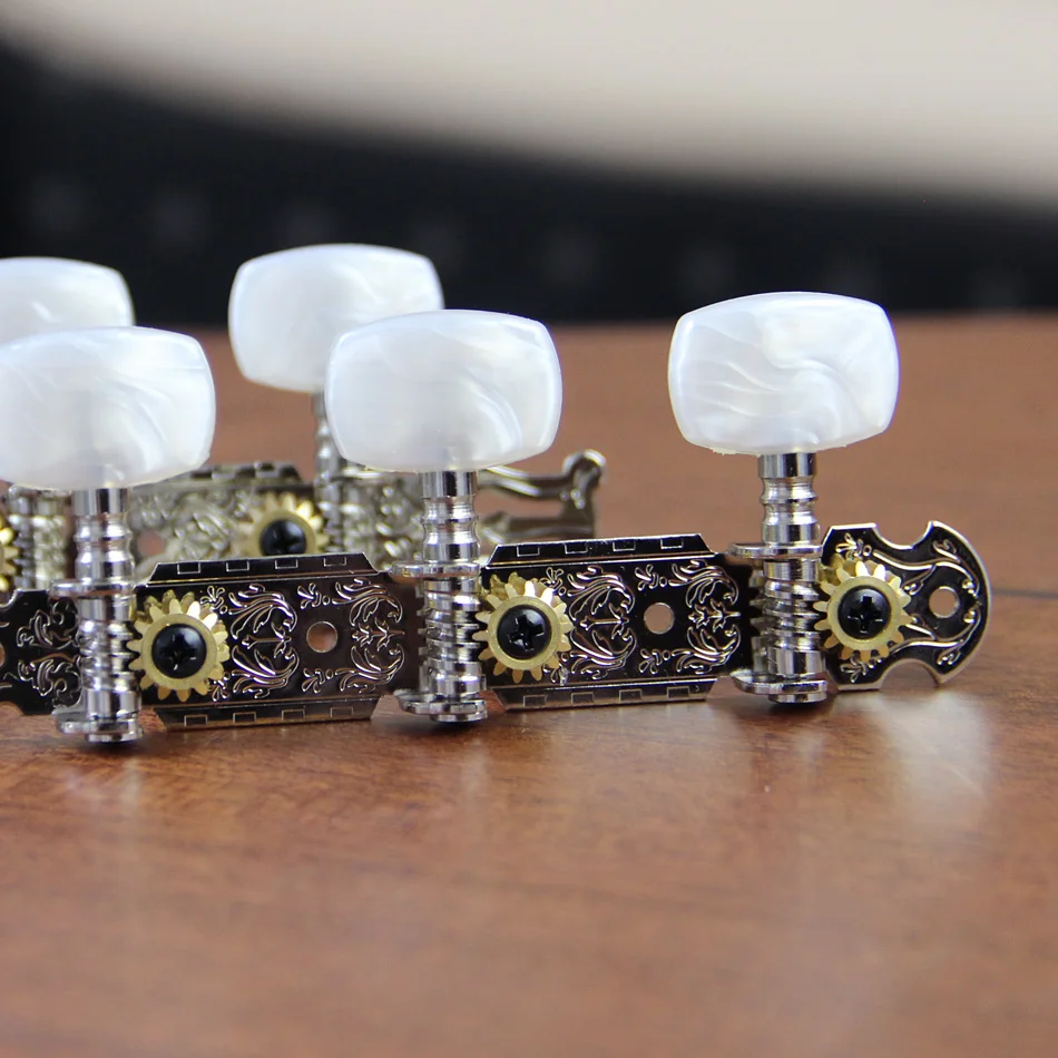 Classic Guitar Tuners Guitar Machine Heads (Long) 3+3 Set Tuning Keys Machine Pegs Alice Tuning Pegs