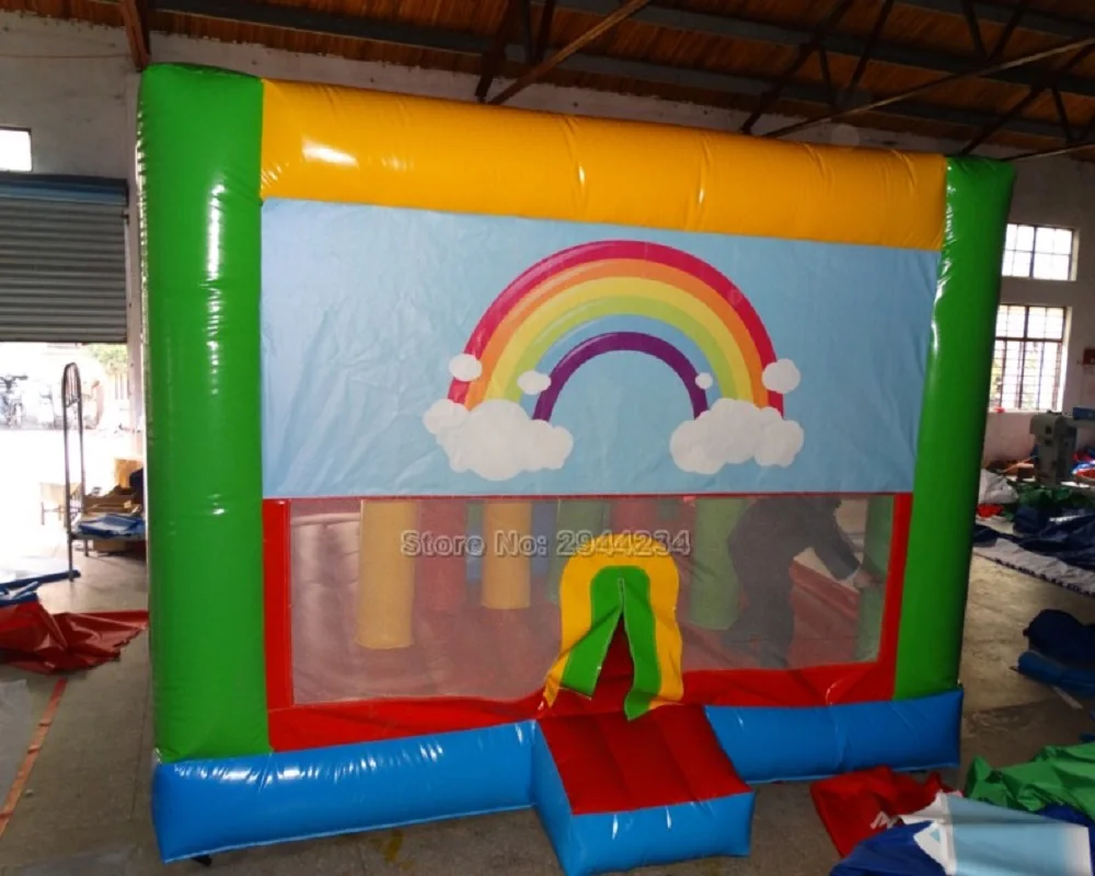 

Popular amusement park ride big trampolines bounce house and slide combo kids playground equipment