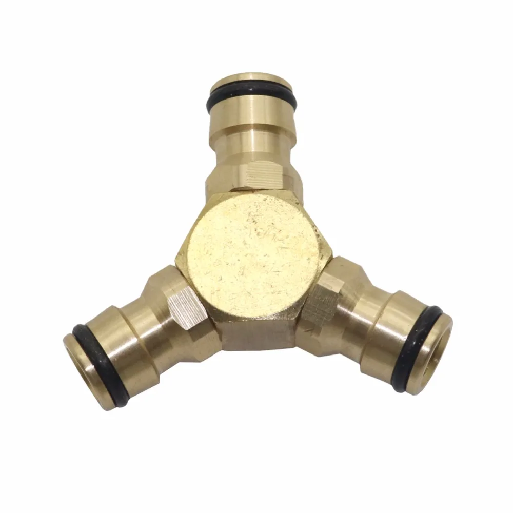 

1/2" Quick Fit Divisor Frost Resistant Y Type Garden Hose Connector connections to a water pipe water hose connector