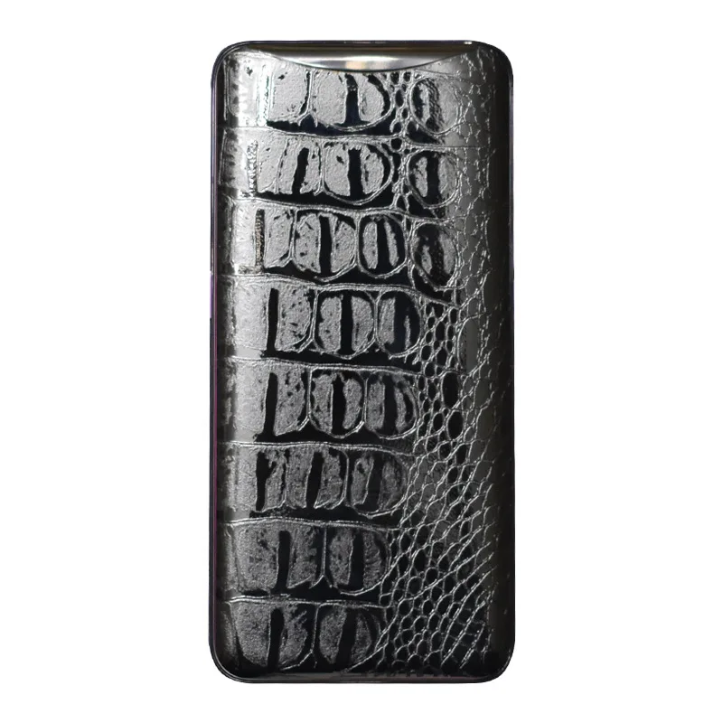 3D Crocodile Grain Camo Leather Skin Film Wrap Skin Phone Back Paste Snakeskin Grain Protective Sticker For OPPO Find X