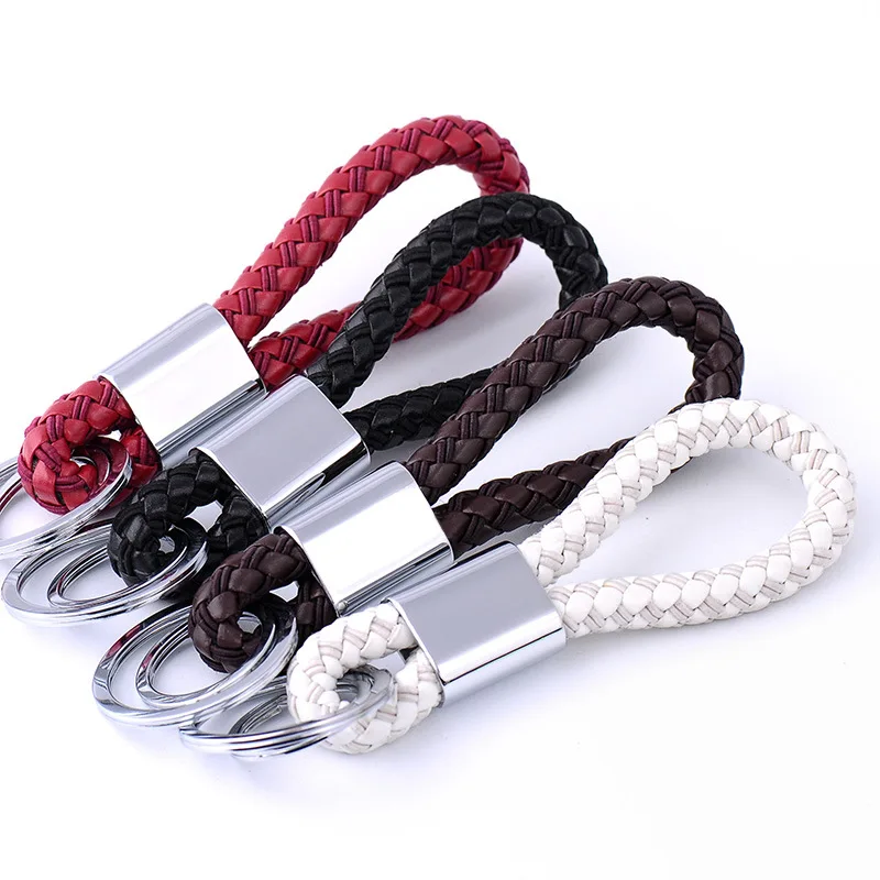 10pcs/lot  Creative Two Generation Hand Woven Rope Keychain Car Key Men Ladies Lovers Chains Gifts