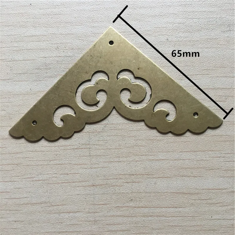 Brass Furniture Coners,Door Cover Decor,Embellishment Findings Decoration,Triangle Antique Bronze Lucky Cloud Protector,10Pcs