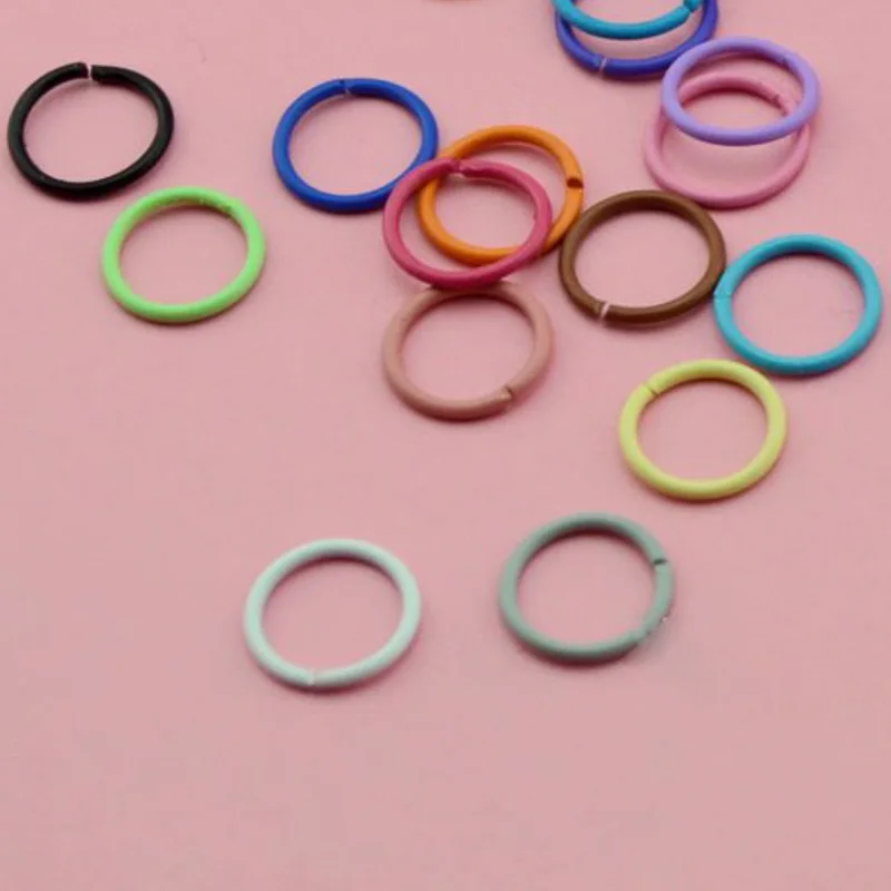 REGELIN 100pcs 1x10mm Colorful  Closed/Open Jump Ring  Loops Jump Rings Connectors & Split Ring for DIY Jewelry Making Findings