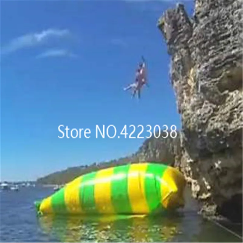 Frete grátis 6*3m inflável água blob salto travesseiro água blob saco de salto inflável trampolim de água para venda