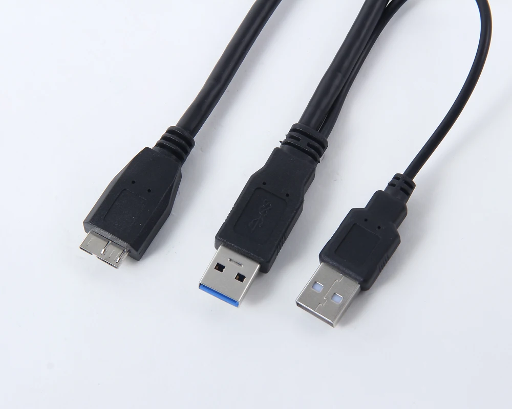 5Gbps Micro B USB 3.0 External hard Drive Cable with USB Power Supply Cable 0.6m 1.0m 1.5m 1.8m 3.0m 2ft 3ft 5ft 6ft 10ft  Black