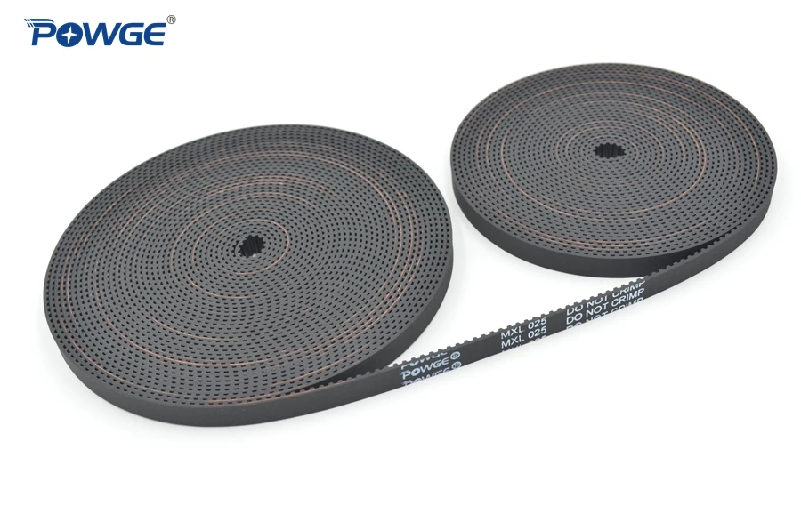 POWGE Trapezoid MXL Timing belt width 6.35mm 6mm 0.25inch Neoprene with fiberglass Core MXL Open Timing Belt 3D printer 10meters