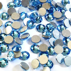 Nuovo 5A pietra acquamarina Strass Non Hotfix Strass Flatback vetro Strass unghie per Nail Art disegni decorazioni per indumenti