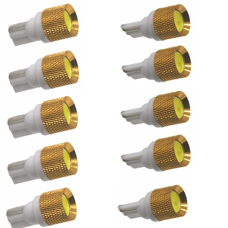 

10 шт., автомобисветодиодный светодиодные лампы T10, белые, 194, W5W