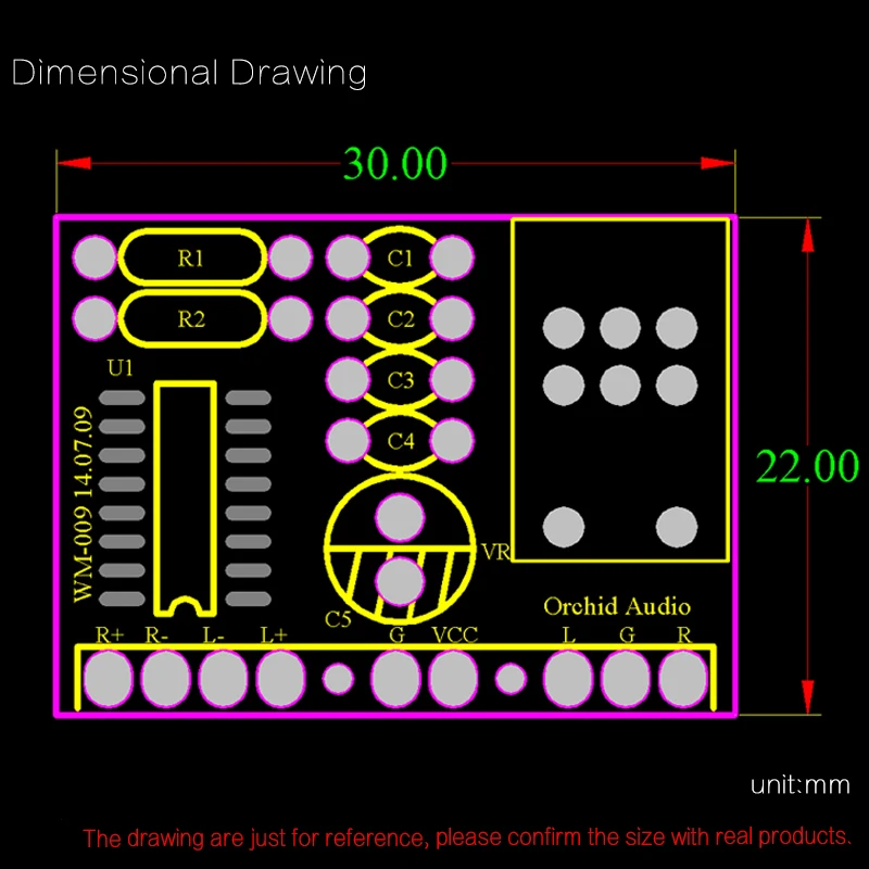 CIRMECH-لوحة مكبر صوت صغيرة من الفئة D ، مجموعة تركيب قائمة بذاتها ، مع مفتاح