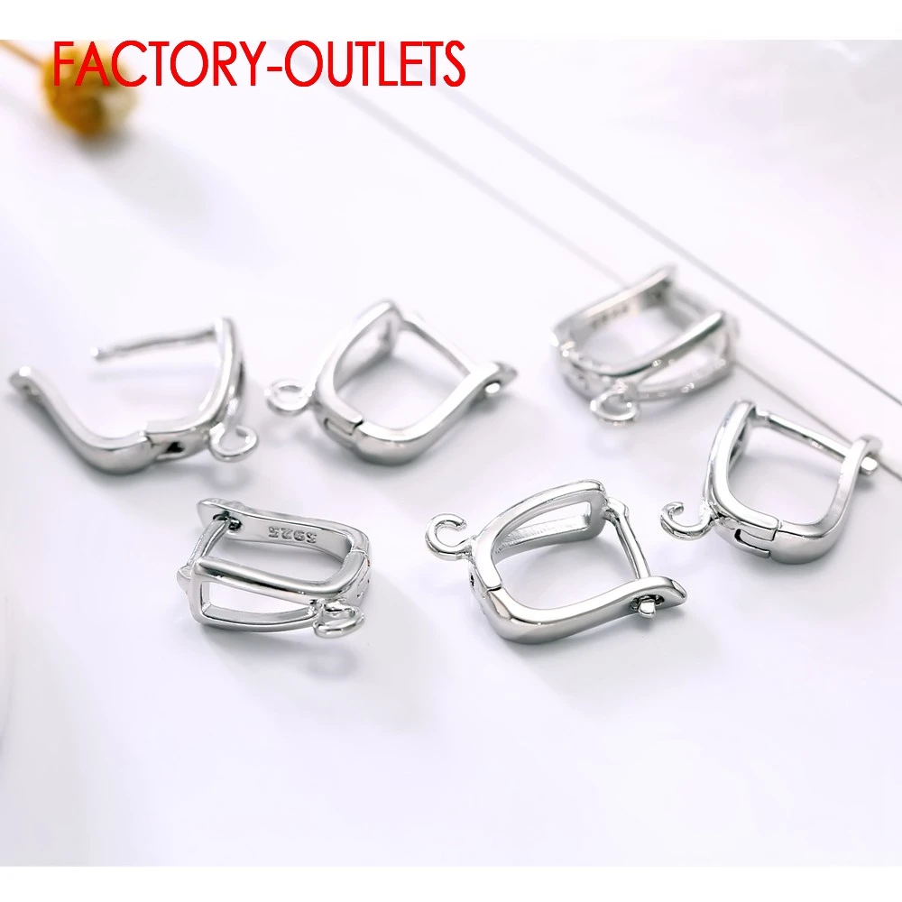 Big Discount Fashion New Arrival Buckle U-shaped Earrings Accessory For Women Jewelry 925 Sterling Silver Earring Findings