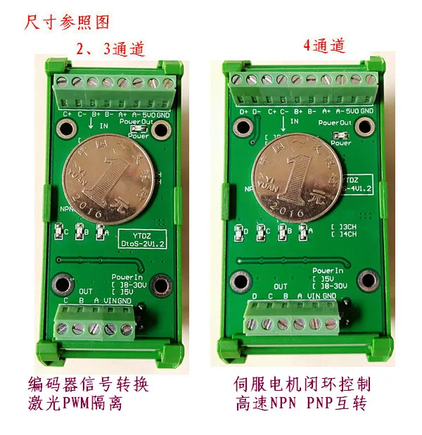 Diferensial Ke Sinyal NPN PNP Reksa Encoder Tunggal Ke Isolasi Optocoupler Kecepatan Tinggi 2 dan 3 Saluran
