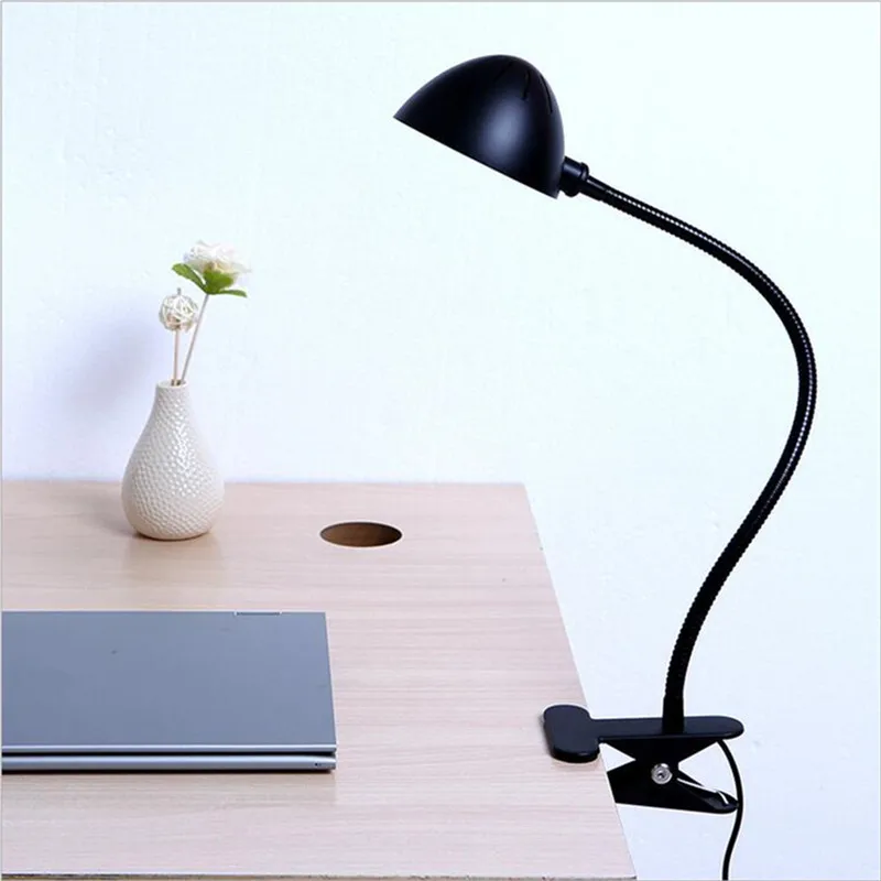 

Modern Industrial Style Table Lamps Lights for Bedroom Bedside Folding Desk Lamp Clip Dimmer Led Light Clamp Lampshade Abajur