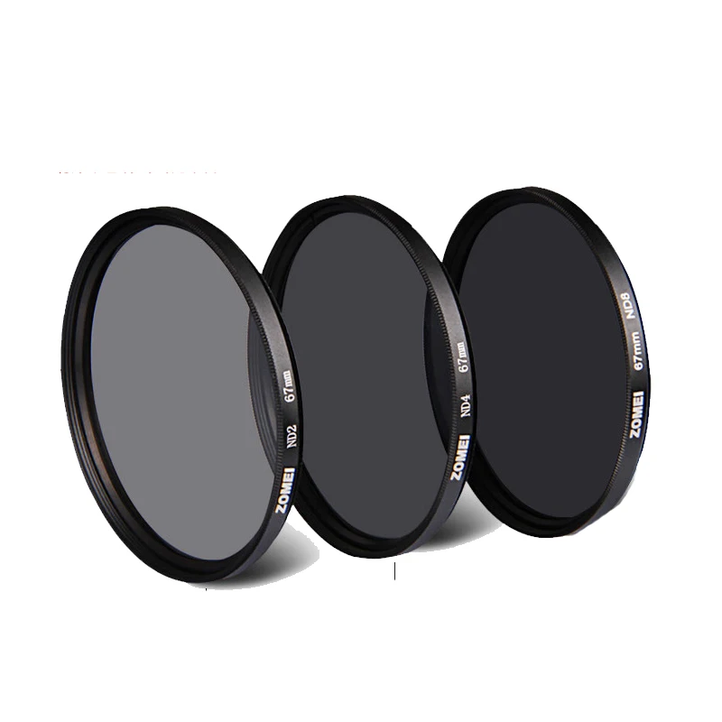 Zomei NEW Neutral Density camera ND filter set kit 52mm 58mm 62mm 67mm 77mm 82mm ND2 ND4 ND8 for SLR DSLR camera lens