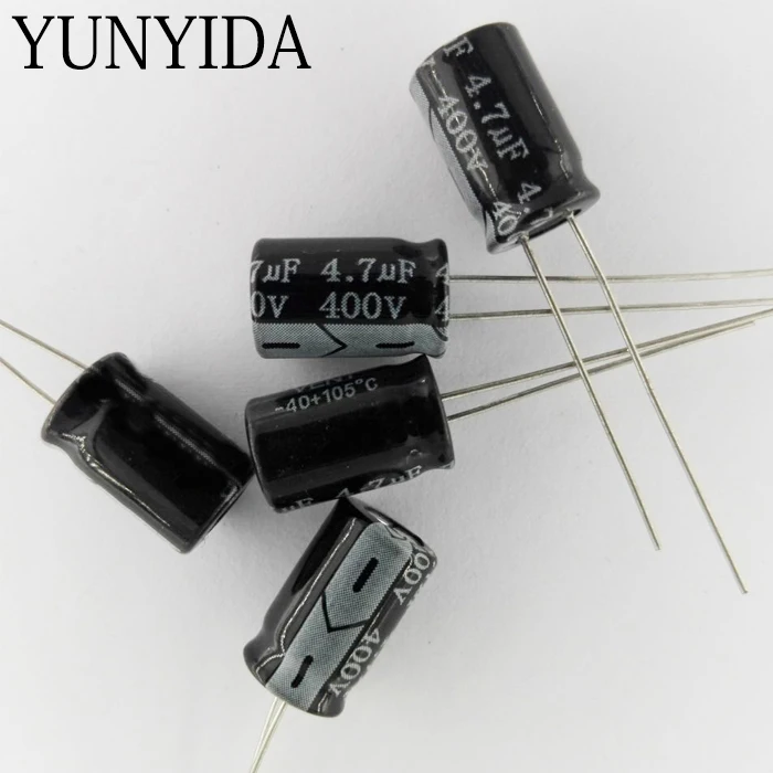 20PCS   Aluminum electrolytic capacitor 400V 4.7UF  3.3UF  2.2UF  1UF