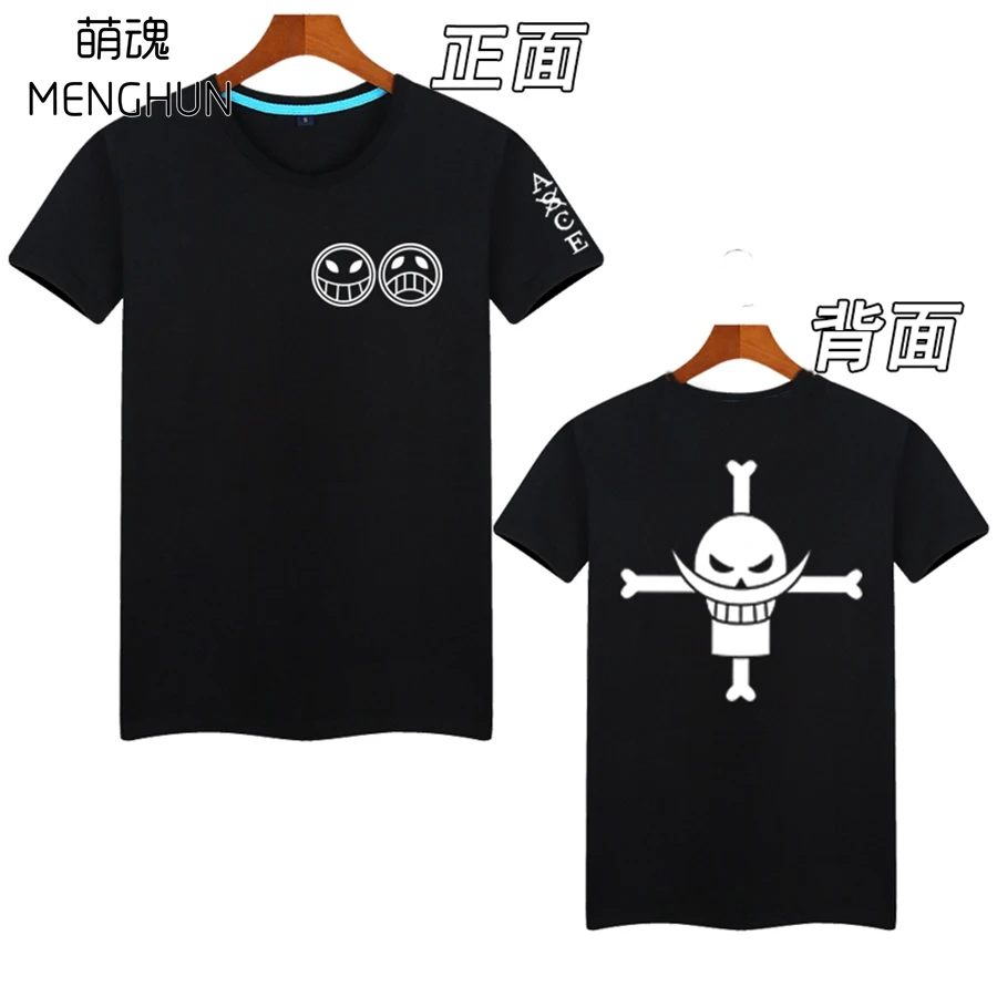 Summer men fashion casual style short sleeve cotton t shirts anime fans Portgas D Ace t shirts