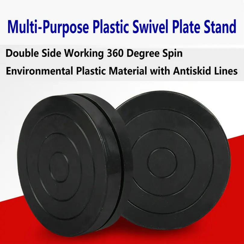 HQ MINI 11 cm Dia 3 cm Hoogte Double Layer Display Stand Kwartelplaat Plastic Lazy Susan Draaitafel Basis voor DIY Sculptuur Aardewerk