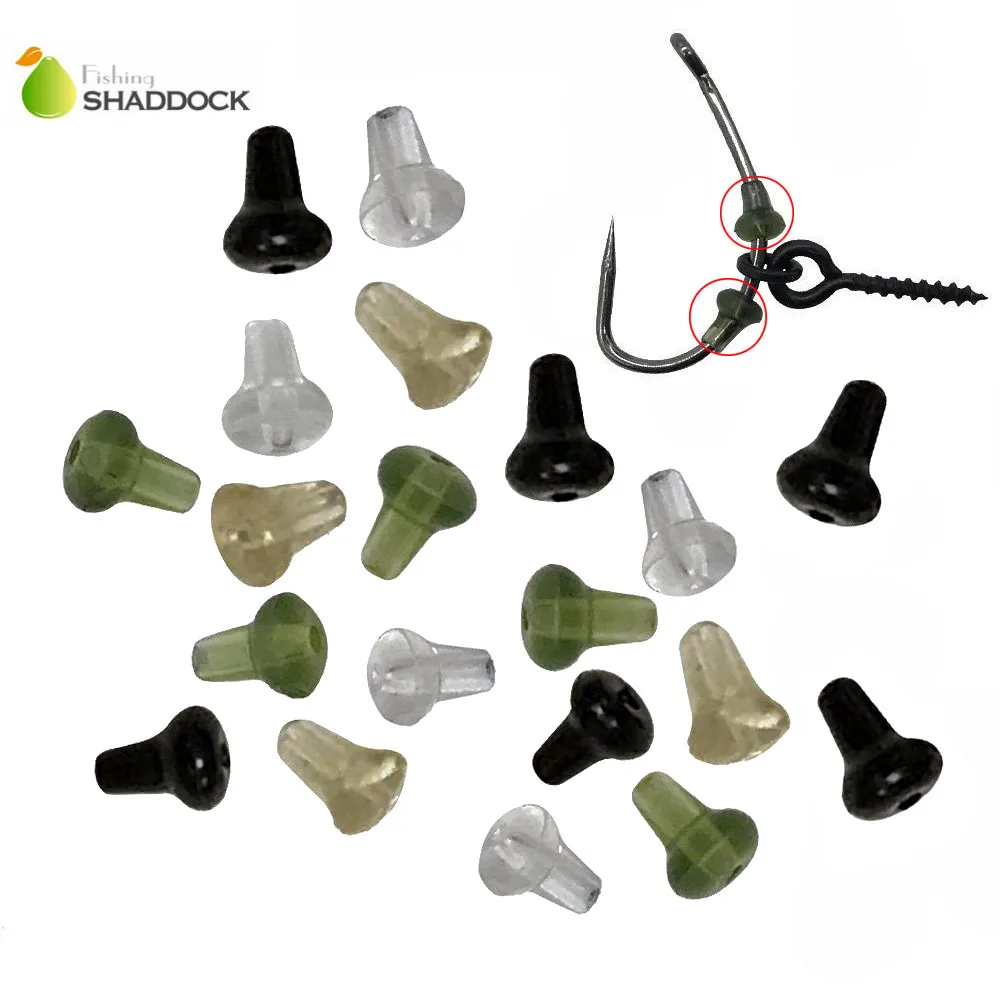 100Pcs Carp Fishing Hook Stoper Rubber Shank Beads Accessories Holder Rig Stop Hookbeads Carp Fishing Terminal Tackle