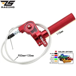 ZS Racing-Poignée d'Accélérateur Acerbs en Aluminium CNC de 22mm, Torsion Rapide + Câble d'Accélérateur CRF50 70 110 IRBIS 125 250 D343 pour Vélo et Moto