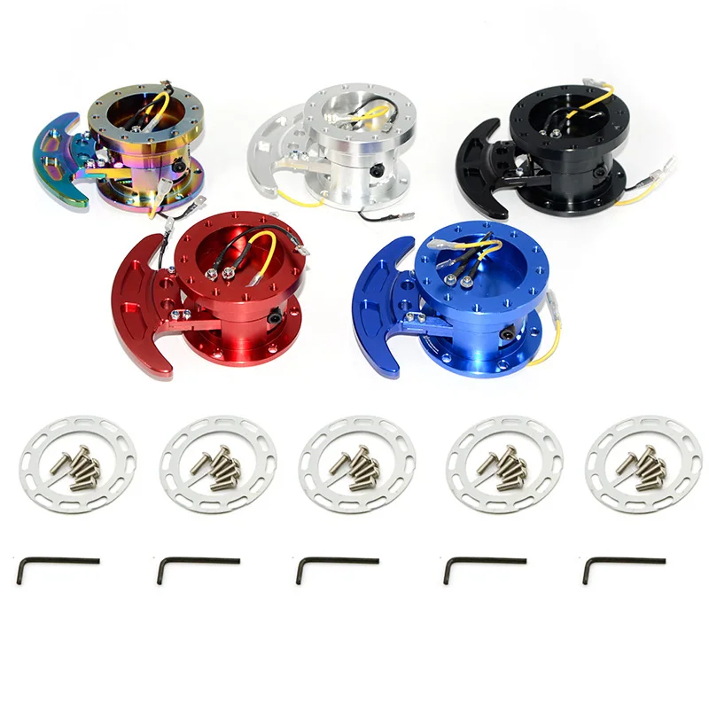 

New High WORKS BELL Tilt Racing Steering Wheel Quick Release Hub Kit Adapter Body Removable Snap Off Boss Kit With logo WK-ST02