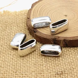 Metal Slider Flat Tube Beads for Bracelet Necklace Cord Beads watch Chain Beads DIY Accessory Hole size: approx 4.5*16mm 10pcs