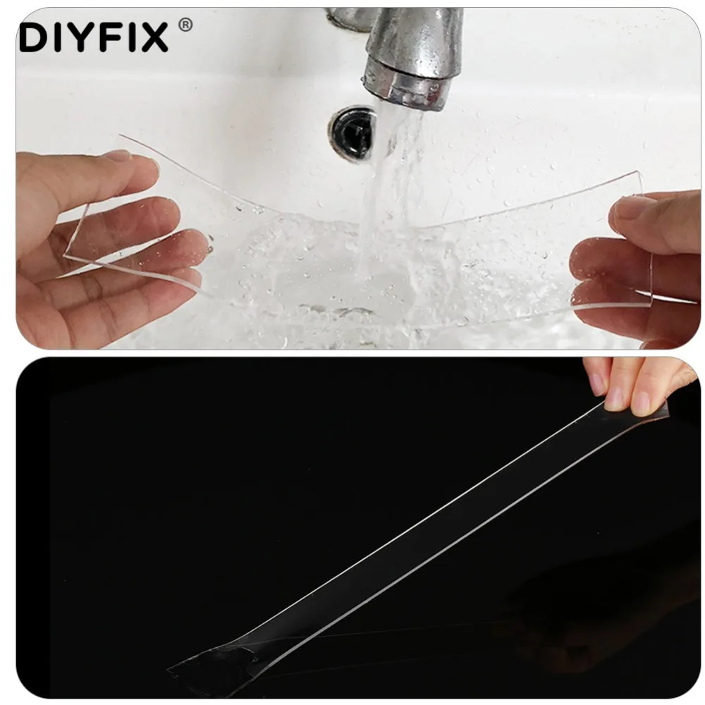 DIYFIX Multifunctional Nano Double-Sided Adhesive Tape Reusable Duct Sticker Traceless Washable Stretchable Removable Tapes
