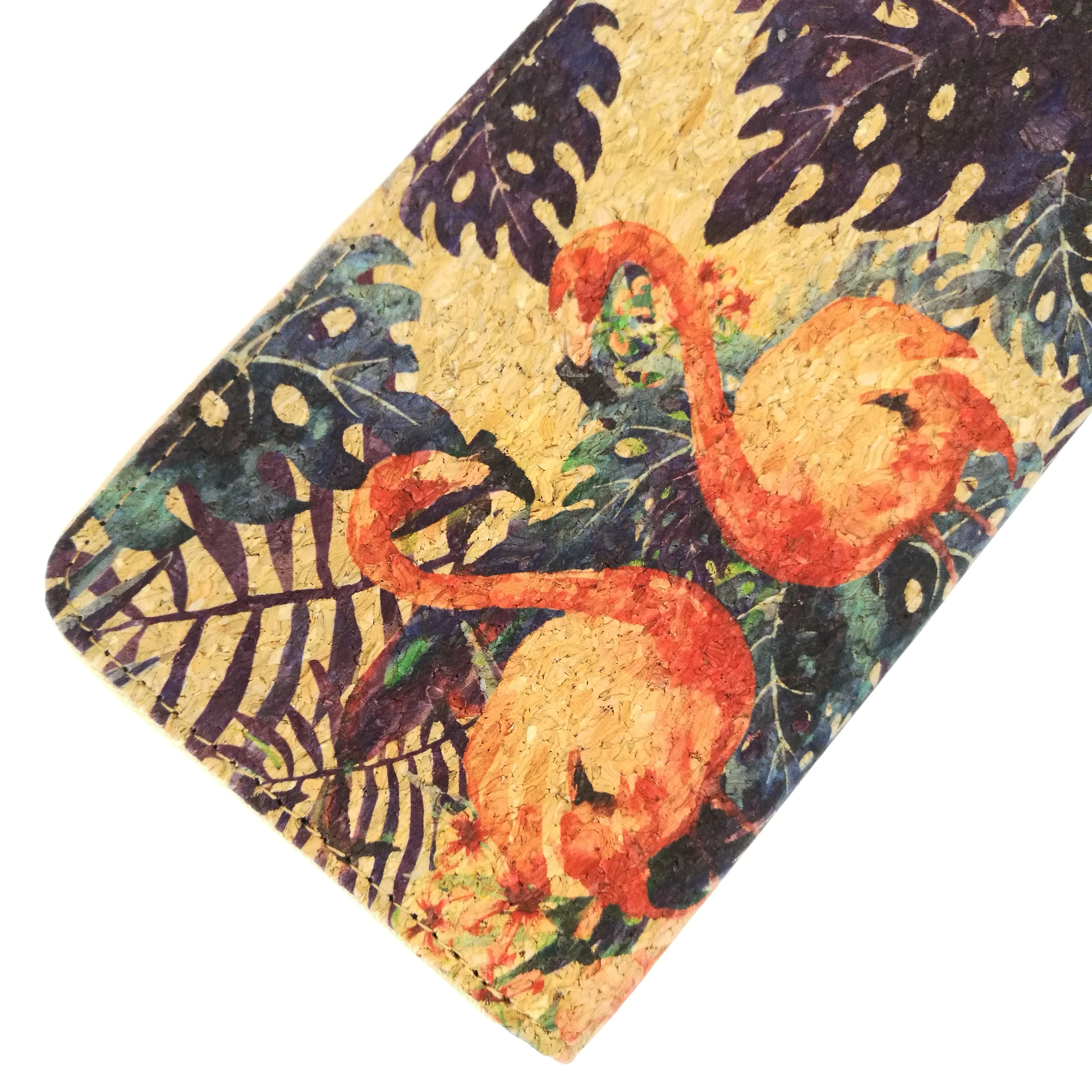 TROPICAL FLAMINGO PATTERN WOMEN CORK WALLETS FOR VEGAN