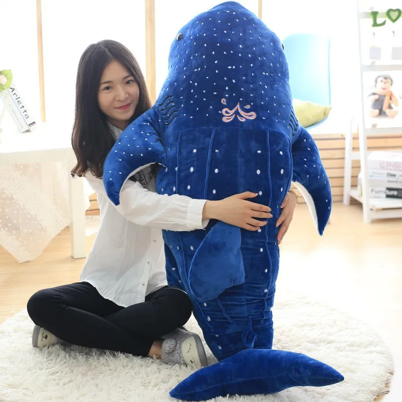 Giant Animal Whale Shark Plush Toy Big Stuffed Sea Animals Shark Hugging Pillow Whale Toys for Children Gift 100cm 120cm 150cm