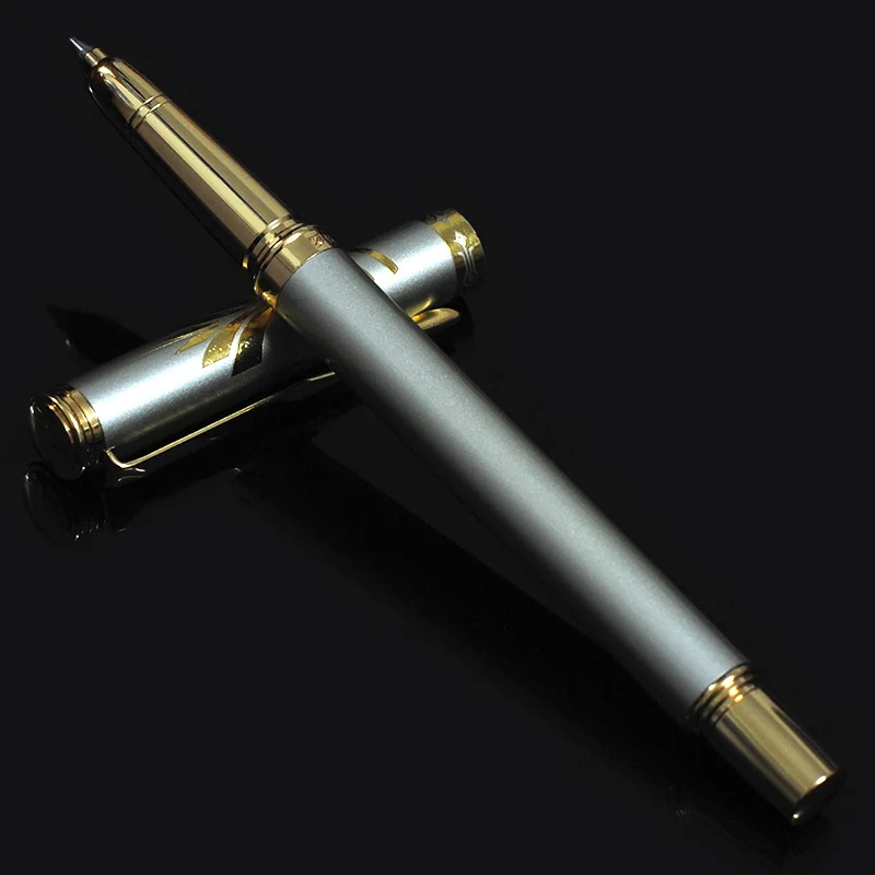 VITNAT Brand Luxury 0.5mm Gold Stainless Steel Metal Ballpoint Pen Office School Supplies Black Ink